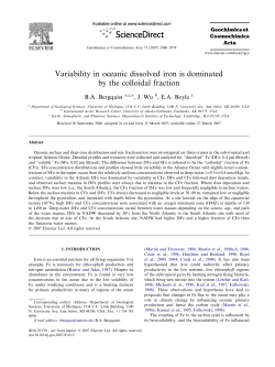 Variability in oceanic dissolved iron is dominated by the