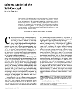 Schema Model of the Self-Concept - Deep Blue