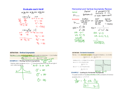 Evaluate each limit! Horizontal and Vertical Asymptote Review