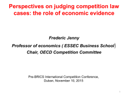 the role of economic evidence