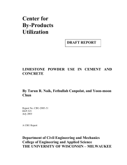 Limestone Powder Use in Cement and Concrete