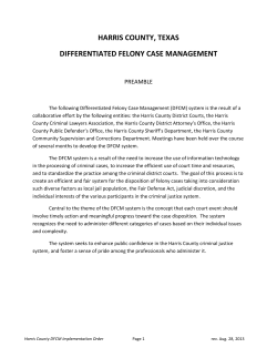 harris county, texas differentiated felony case management