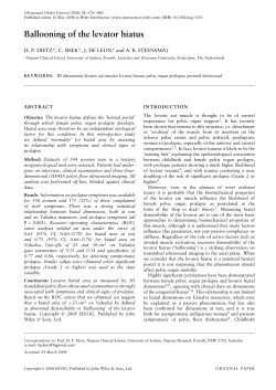 Ballooning of the levator hiatus