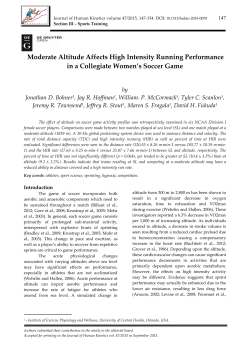 Moderate Altitude Affects High Intensity Running Performance in a