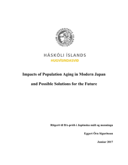 Impacts of Population Aging in Modern Japan and