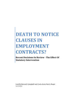 death to notice clauses in employment contracts?