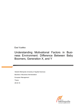 Understanding Motivational Factors in Busi