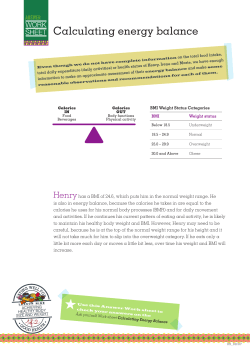 Calculating energy balance
