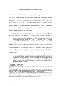 AMPAL 2013-Jackson-Dreams, visions and Epicurean gods