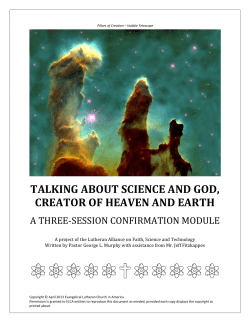 talking about science and god, creator of heaven and earth