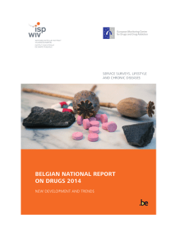 Chapter 10: Drug markets - Drugs epidemiology Belgium