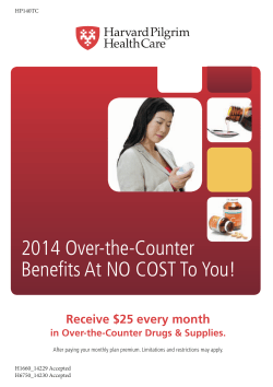 2014 Over-the-Counter Benefits At NO COST To You!