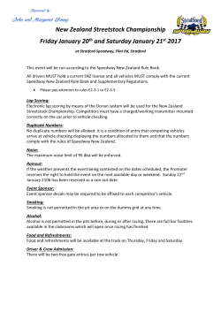 New Zealand Streetstock Championship Friday January 20th and