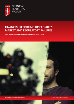 Financial Reporting Disclosures: Market and