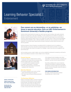 the Learning Behavior Specialist