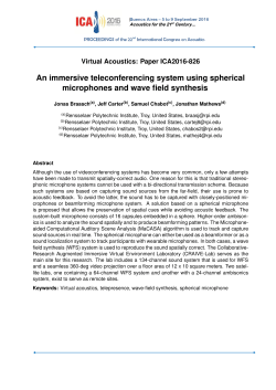 An immersive teleconferencing system using spherical microphones