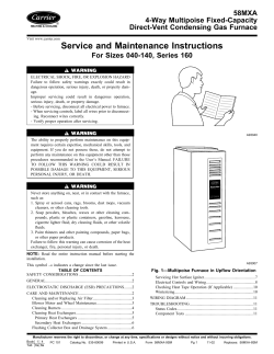 Service and Maintenance Instructions - A