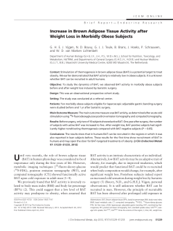 Increase in Brown Adipose Tissue Activity after Weight Loss in