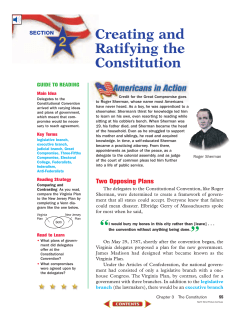 Creating and Ratifying the Constitution