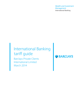 our international tariff guide March 2014