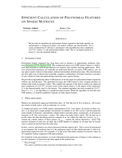 efficient calculation of polynomial features on