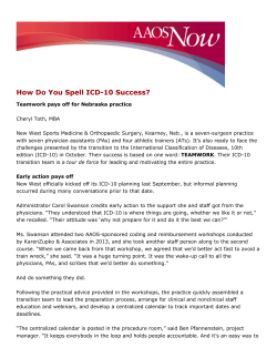 How Do You Spell ICD-10 Success?