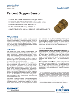 Percent Oxygen Sensor