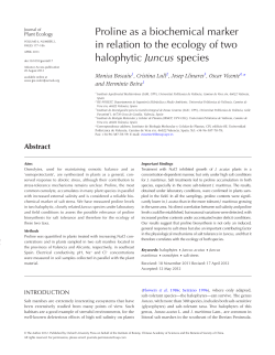Proline as a biochemical marker in relation to the