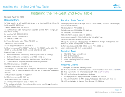 14-Seat 2nd Row Table Installation Guide