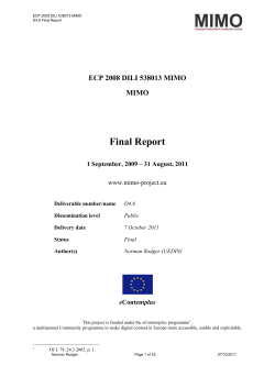 Final Report - Europeana Professional