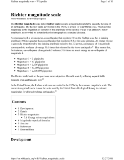 Richter magnitude scale