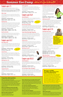 Summer Zoo Camp - Rosamond Gifford Zoo