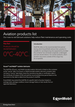 0&deg;C-40&deg;C. - ExxonMobil