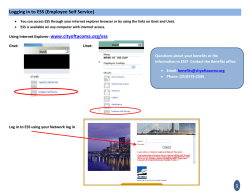 1 Logging in to ESS (Employee Self Service)