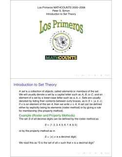 set theory handouts