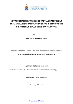 Extraction and separation of tantalum and niobium from