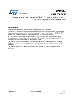 Getting started with the X-CUBE-PLC1 industrial input/output