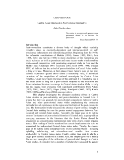 1 CHAPTER FOUR Central Asian Statehood in Post