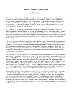 Biblical Concept of Predestination