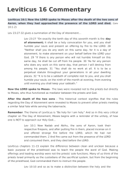 Leviticus 16 Commentary