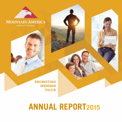 annual report2015 - Mountain America Credit Union