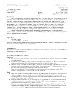 3504 - Crusades Syllabus