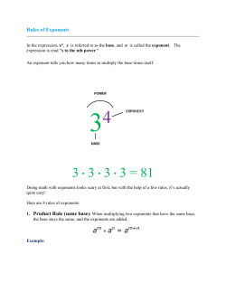 3 ● 3 ● 3 ● 3 = 81