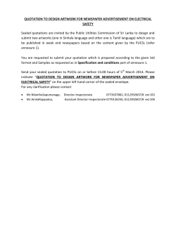 QUOTATION TO DESIGN ARTWORK FOR NEWSPAPER