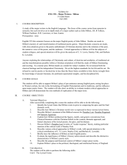 Syllabus for ENG 352&mdash;Major Writers: Milton 3