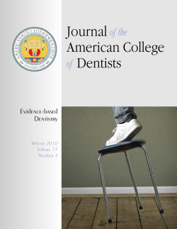 Journal of the American College of Dentists