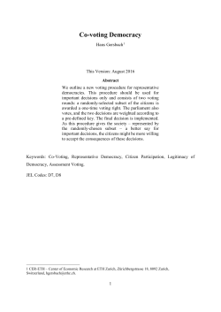 Co-voting Democracy - ETH E
