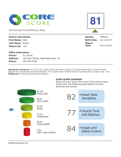 Heart Rate Variability &bull; Muscle Tone and Balance &bull; Organ