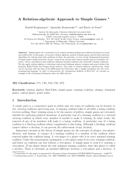 A Relation-algebraic Approach to Simple Games
