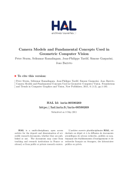 Camera Models and Fundamental Concepts Used in - HAL